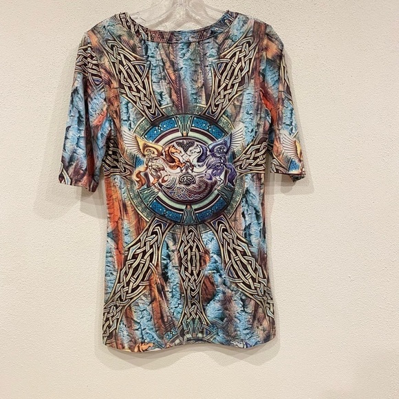 Alberto Makali Horse Embellished Top Size Large EUC - Picture 5 of 5